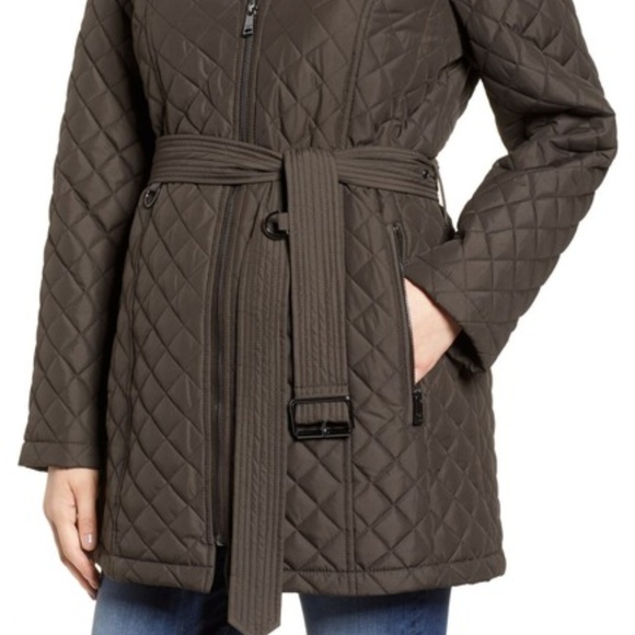 London Fog - Diamond Quilted Hooded Jacket M - Picture 3 of 6